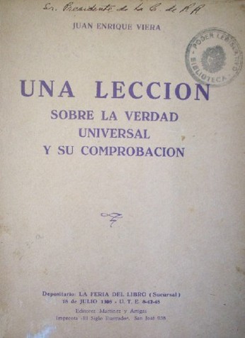 Una lección sobre la verdad universal y su comprobación