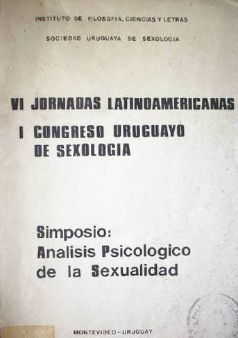 Simposio: Análisis psicológico de la sexualidad