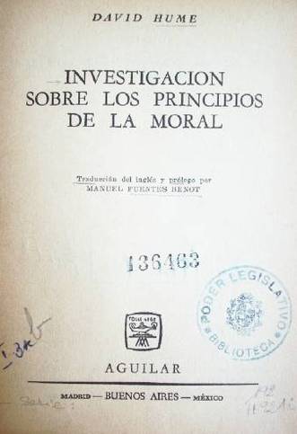 Investigación sobre los principios de la moral