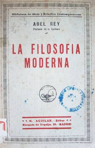 La filosofía moderna