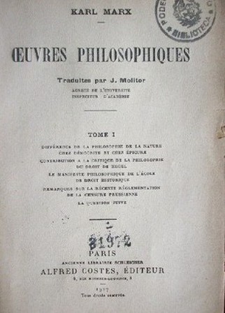 Oevres philosophiques