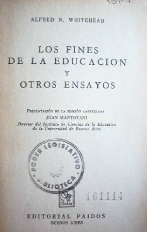 Los fines de la educación y otros ensayos