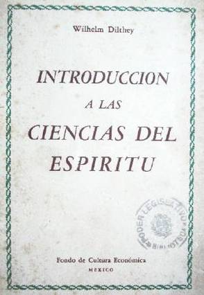 Introducción a las ciencias del espiritu