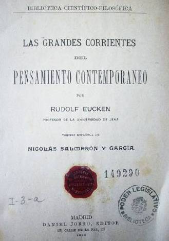 Las grandes corrientes del pensamiento contemporáneo