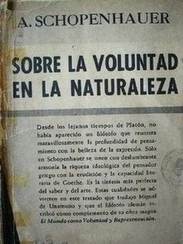 Sobre la voluntad de la naturaleza