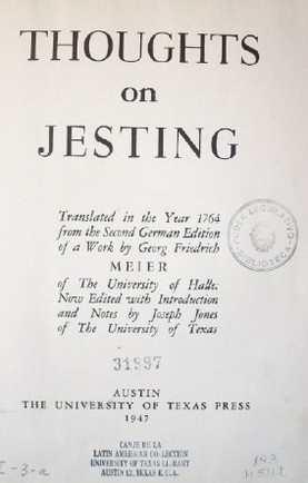 Thoughts on jesting