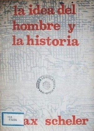 La idea del hombre y la historia