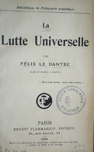 La lutte universelle