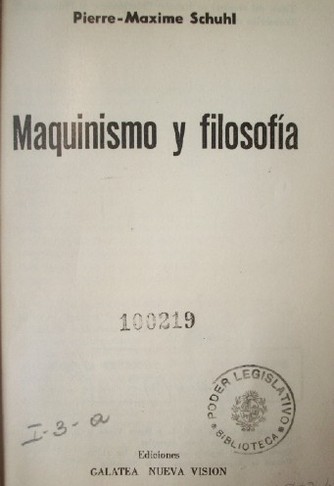 Maquinismo y filosofía