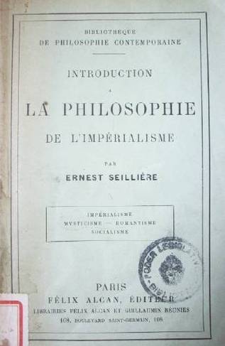 Introduction a la philosophie de l'imperialisme