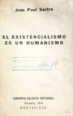 El existencialismo es un Humanismo
