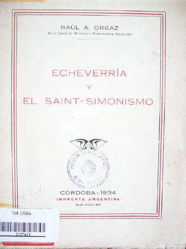 Echeverría y el Saint-Simonismo