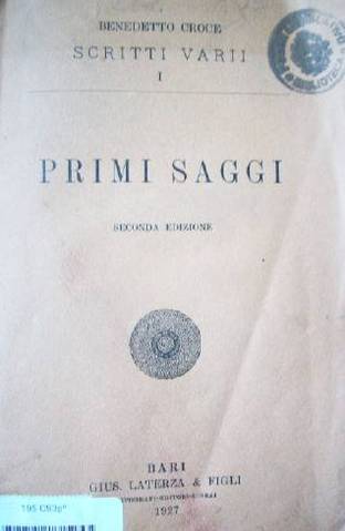 Primi saggi