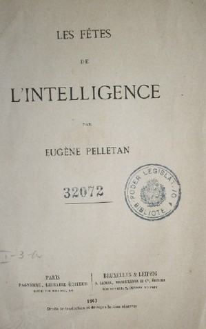 Les fêtes de l'intelligence