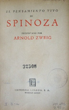 El pensamiento vivo de Spinoza
