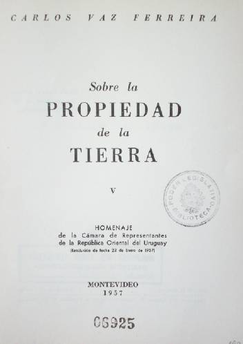 Sobre la propiedad de la tierra