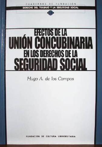 Efectos de la unión concubinaria en los derechos de la seguridad social