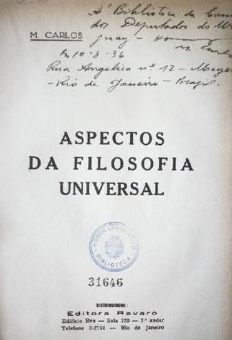 Aspectos da filosofia universal