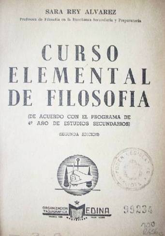 Curso elemental de filosofía