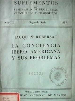 La conciencia Ibero americana y sus problemas