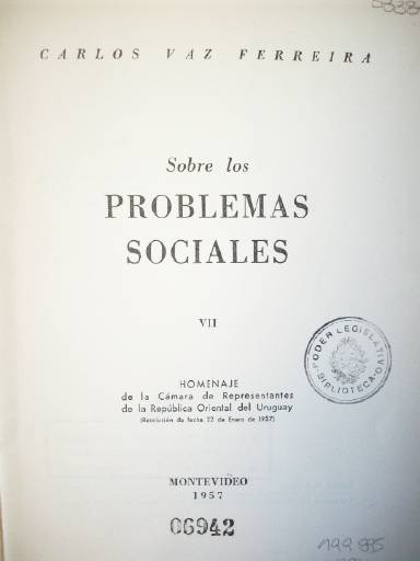 Sobre los problemas sociales