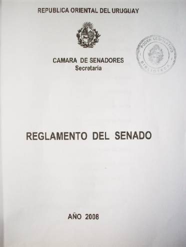 Reglamento del Senado