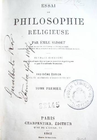 Essai de philosophie religieuse