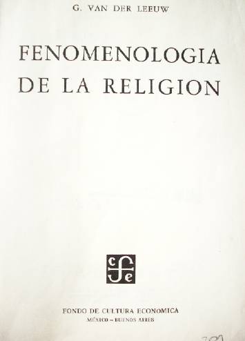 Fenomenología de la religión