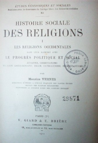 Histoire sociale des religions