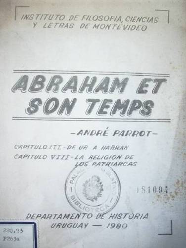 Abraham et son temps