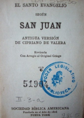 El evangelio según San Juan