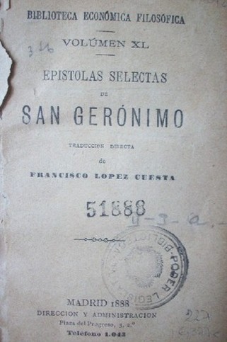 Epístolas selectas de San Gerónimo