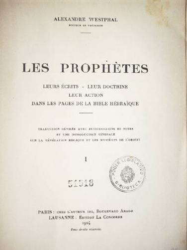 Les prophètes