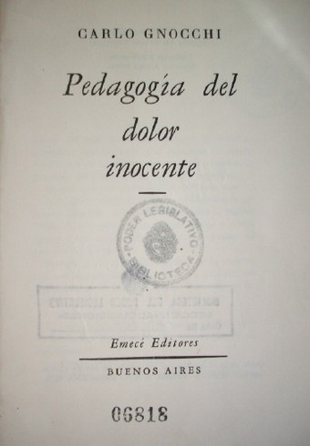 Pedagogía del dolor inocente