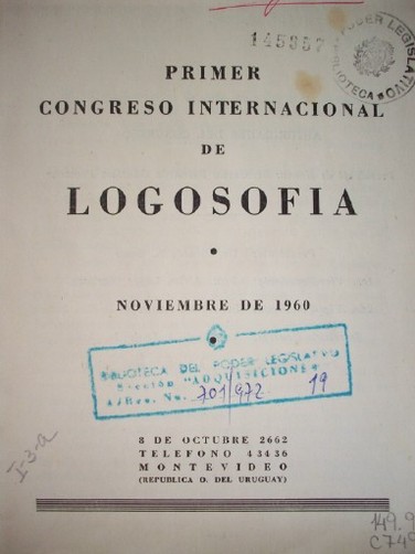 Primer Congreso Internacional de Logosofía