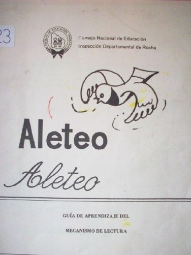 Aleteo : guía de aprendizaje del mecanismo de lectura