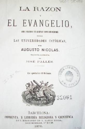 La razón y El Evangelio