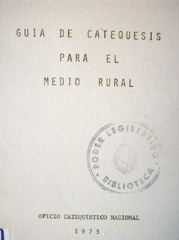 Guía de catequesis para el medio rural