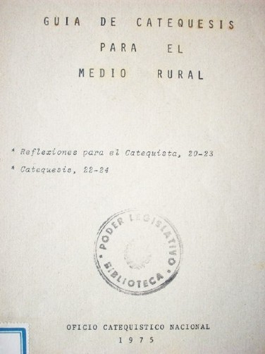 Guía de catequesis para el medio rural