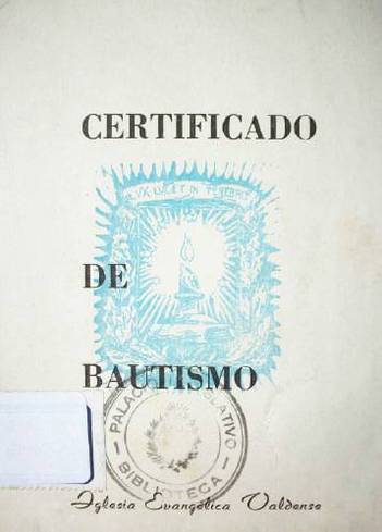 Certificado de bautismo