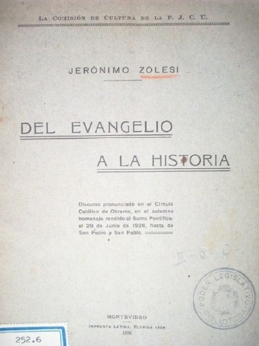 Del evangelio a la historia