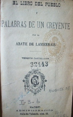 El libro del pueblo y palabras de un creyente