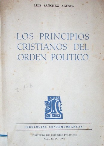 Los principios cristianos del orden político