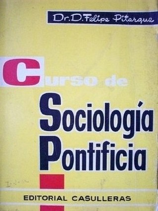 Curso de sociología pontificia