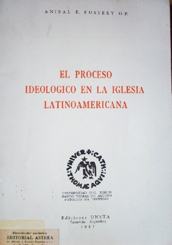 El proceso ideológico en la iglesia latinoamericana