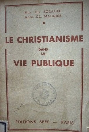 Le christianisme dans la vie publique