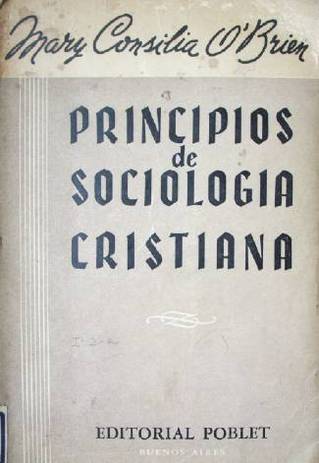 Principios de sociología cristiana