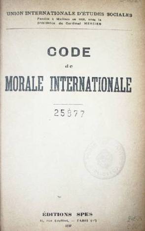 Code de morale internationale