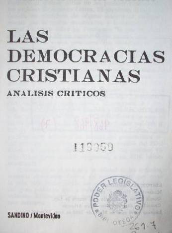 Las democracias cristianas : análisis críticos