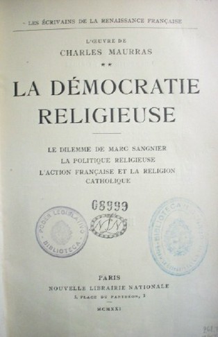 La démocratie religieuse